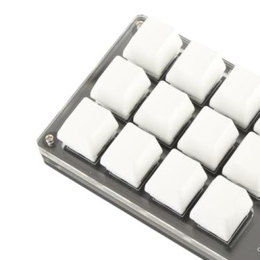 Imagem de Teclado Mecânico Macro, 12 Teclas, Multifuncional, Programável, Portátil, Mini Teclado, Escritório, Laboratório de Jogos (Preto Branco)