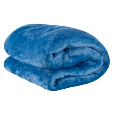 Imagem de Cobertor Queen Manta Microfibra Fleece 01 Peça (Toque Aveludado) - Azul