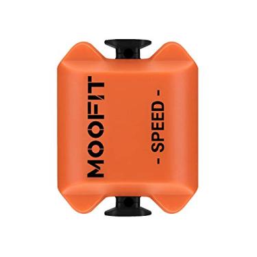 Imagem de moofit Sensor de Velocidade de Bicicleta, Bluetooth E Ant+ Wireless Rpm Cycling Spin Bike Cadência Sensor para Wahoo/Coosporide/Rouvy/Peloton, Ip67 À Prova D'Água, Laranja