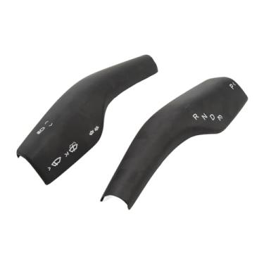 Imagem de Capa de mudança de marcha de volante, decoração de alavanca de engrenagem de arranhões de longa duração, fibra de carbono real, fácil instalação para 2020 a 2023 (forjamento fosco)