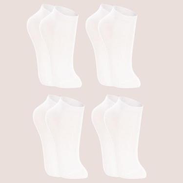 Imagem de Kit 4 Pares Meia Kids Lupo Cano Curto Unisex Original, Branco, 24 a 29