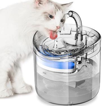 Imagem de Fonte Bebedouro Agua Gato Pet Caes 2 Litros Automatico Silencioso Usb Bomba Filtro