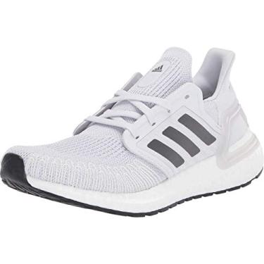 Imagem de adidas Tênis de corrida feminino Ultraboost 20, Cinza/vermelho, 5