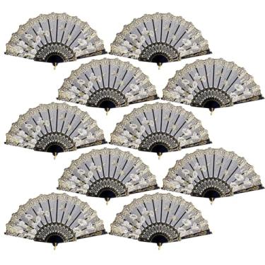 Imagem de QIRMIZI Pacote com 30 ventiladores dobráveis – ventiladores portáteis estilo espanhol, ventiladores de mão em massa para casamento, festa de chá, dança, igreja, apresentação, decorações de casa