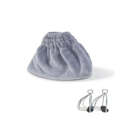 Imagem de YASSINHE Capas de estribo para saco de estribo Capas de ferro para gaiola de sela inglesa capas de estribo de cavalo de segurança - cinza