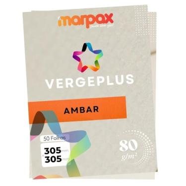 Imagem de Papel Vergê Plus 80g 305x305mm Ambar Marpax 50fls