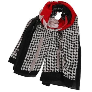 Imagem de Cachecol feminino Houndstooth, lenços para mulheres, leves, macios e confortáveis, clássicos, lenços femininos 89 x 188 cm, lenços femininos para meninas, lenços femininos, Cores sortidas, standard