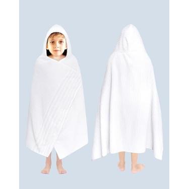 Imagem de ORIGINAL KIDS Envoltório de toalha de banho com capuz - 100% algodão super zero torcido - toalha infantil grande com capuz grande - chuveiro infantil piscina praia - super macia absorvente secagem