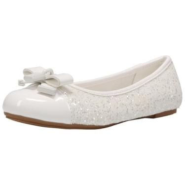 Imagem de Michael Kors Sapatilha feminina Kenya Lock Glitter Ballet, Branco, 22