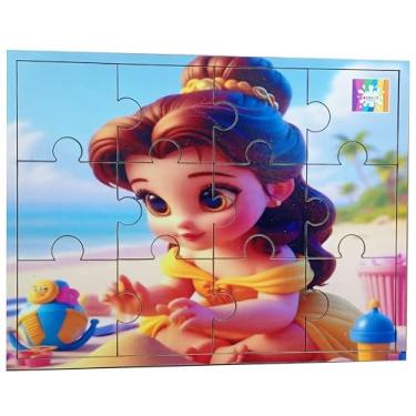 Imagem de Quebra-Cabeça Infantil Princesas Bebê 13 Peças Tabuleiro em MDF