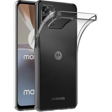 Imagem de Capa para Motorola Moto G13 / Moto G23 (6,5 polegadas) MaiJin Capa Traseira Transparente de Gel de Borracha TPU Macio