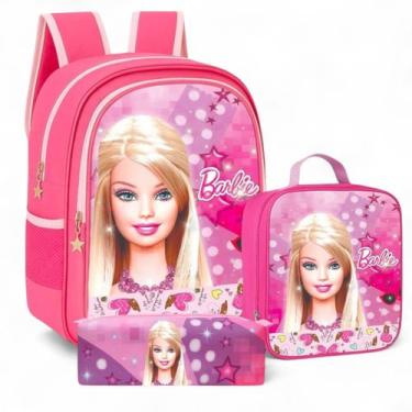 Imagem de Mochila Infantil Escolar Meninos Masculino Criança Bolsa + Estojo Gran