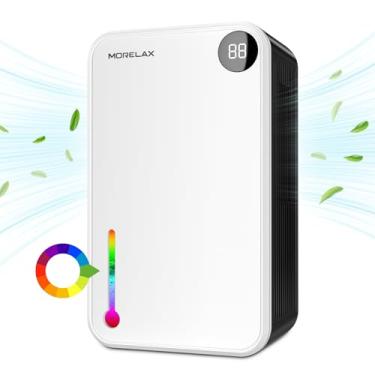 Imagem de Scozza Desumidificador, Desumidificadores Pequenos De 25 Oz Para Cômodos, Silenciosos Com Desligamento Automático, Quarto (280 Pés Quadrados), Banheiro, Trailer, Armário, Quarto, Porão, Luz Led 7 Co