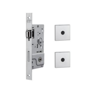 Imagem de Kit Fechadura Pivotante 800 Roseta Quadrada Inox Tetra Externa - Stam