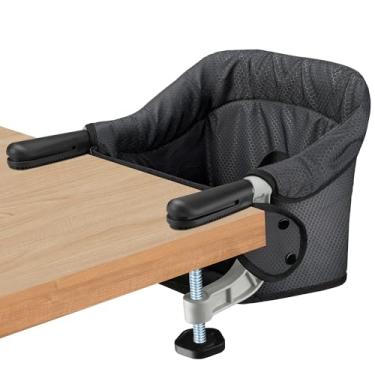 Imagem de Cadeira de mesa rápida com gancho na cadeira alta com clipe na mesa de fixação de alta carga, dobrável, armazenamento plano, fixação apertada, assento de alimentação anexado à mesa, cadeira dobrável