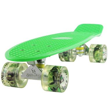 Imagem de Skate verde adulto pequeno cruzador completo crianças skates jovens prancha para meninos meninas iniciantes crianças crianças adolescentes aniversário (verde)