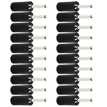 Imagem de 20pcs Pin Banana Plug de 2 Mm de Níquel de Níquel Brass Masculino Macho de Conectores de Conector de Conector de Conjunto de Acessórios para Soquete de Painel (Preto)