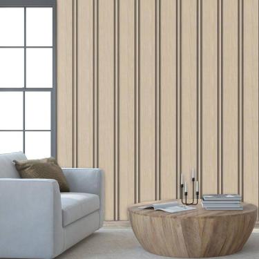 Imagem de Papel De Parede Ripa Jacaranda Bege Ripado Lavavel Natural