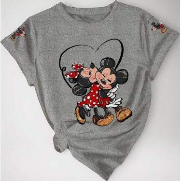 Imagem de Camiseta Feminina Estampa Mickey E Minnie Linha Premium - Lobo Sete, C