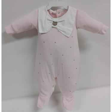 Imagem de Macacão Plush Luxo Bebê Menina Inverno Lessa Kids Rf B9063-Feminino