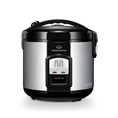 Imagem de Panela Elétrica de Arroz 10 Xícaras 1,8L com Função de Manter Aquecido e Bandeja à Vapor, 220V 700W Inox Multi - GO006