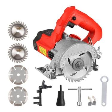 Imagem de Máquina elétrica de corte de ranhura de parede de 2050 W, 13000 r/min, cortador de concreto para serra de alvenaria, com 4 lâminas de serra, máquina de paredes de concreto livre de poeira