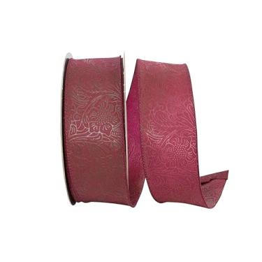 Imagem de Reliant Ribbon Fita de borda com fio em relevo, borgonha