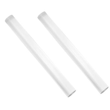 Imagem de pson Rolo de argila de polímero transparente, tubo de acrílico antiaderente, anéis espessos, ferramentas de argila para artesanato faça-você-mesmo/materiais de arte (19,5 * 2 cm)