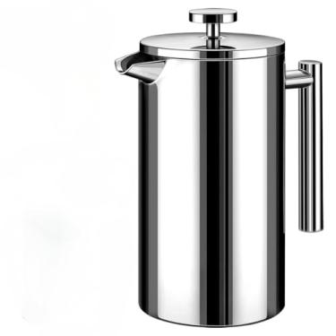 Imagem de Cafeteira Prensa Francesa Em De Aço Inoxidável 700ml(700ML Prateado)