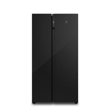 Imagem de Geladeira Electrolux Frost Free Inverter 531L Efficient AutoSense Side by Side Vidro Preto (ES5GB)