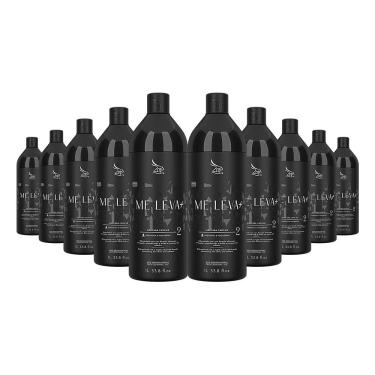 Imagem de Kit 10 Escovas Progressivas Zap Me Leva Black Passo 2 1 Litro