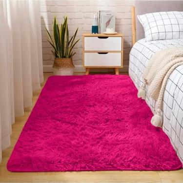 Imagem de Passadeira Felpuda 2,00 X 0,60 Mt Tapete Antiderrapante Peluda (Pink)