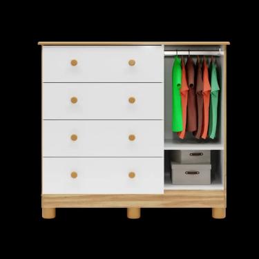 Imagem de Quarto Bebe Berço e Cômoda MDF Dorabelly BenDyte + Colchão