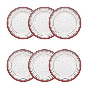 Imagem de Jogo de 6 Pratos Sobremesa 22cm Oxford Flamingo Lafayette