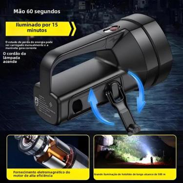Imagem de Lanterna Recarregável Com Manivela Philips 2025 Quick Snap Portátil De