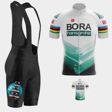 Imagem de Conjunto de Ciclismo Masculino PREMIUM Bretelle Forro em Gel Way, Bora