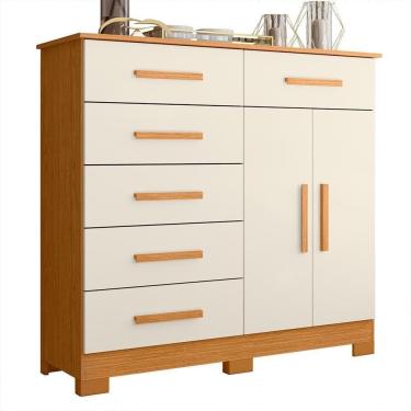 Imagem de Cômoda Xangai 2 Portas E 6 Gavetas Cinamomo-off White - Móveis Albatroz Cinamomo-off White