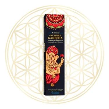 Imagem de Incenso Goloka Indiano Vareta Linha BLACK, Jay Shree Ganesha