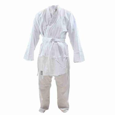 Imagem de Kimono Infantil Haganah Karate Reforçado + Faixa, Branco, M2