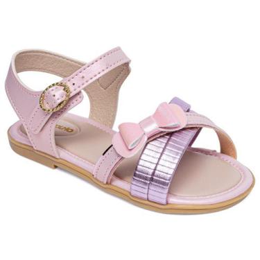 Imagem de Sandália Anatômica Glam Com Laço Infantil Pimpolho Feminina - Rosa , 2