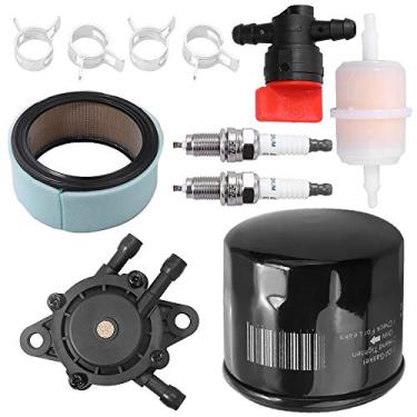Imagem de Kit de ajuste de filtro de ar 47 083 03-S1 substituição para motor Kohler CH18 CH20 CH22 CH23 CH25 CV18 CV20 CV22 CV23 CV25 com bomba de filtro de combustível pré-óleo válvula de grampo de vela de