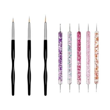 Imagem de Conjunto De Pincéis Para Arte Em Unhas, 5/20 Peças, Caneta Pontilhador