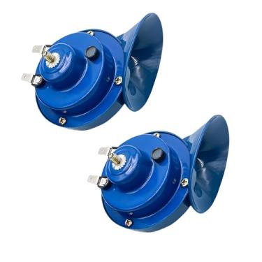 Imagem de Augeny 2 peças buzina de carro super alta 300DB, buzina elétrica de caracol de carro à prova d'água de 12 V, substituição automática de buzinas de tom alto baixo, acessórios universais para carros