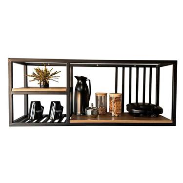 Imagem de Prateleira Aerea Industrial Suspensa Sala Cozinha - Ferreira Metal