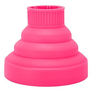 Imagem de Viagem portátil de deslocador portátil de seco de cabelo colapsível universal A conexão com secador de sopro para penteado de cabelo encaracolado ABS Material de silicone 1pc (Rosa)