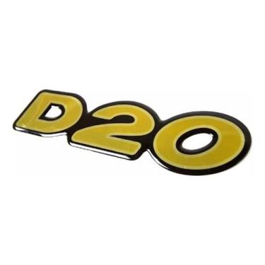 Imagem de Adesivo Emblema Chevrolet D20 Resinado Dourado D20R02 - Spts