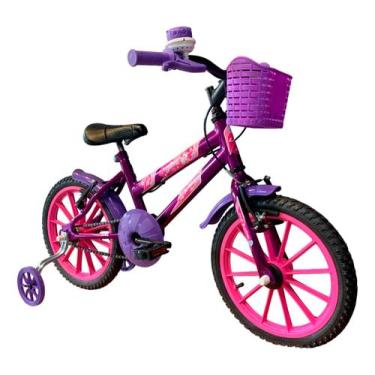 Imagem de Bicicleta Infantil Aro 16 Menino/Menina Ultra Bikes Kids (Lilas/Rosa)
