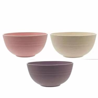 Imagem de Bowls Lines de Fibra Bambu 15x7cm 600ml 6un piscina,festas,caldos Lyor