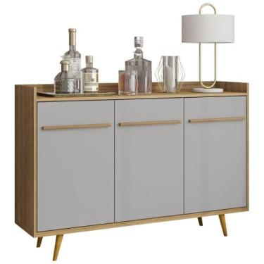 Imagem de Buffet Aparador Sala de Estar 135cm Nick Cinamomo/Off B02 - Mpozenato,