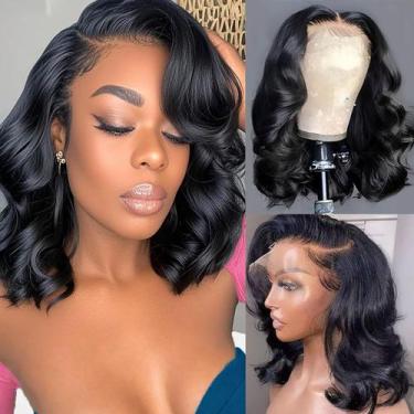 Imagem de Peruca Aolisox Bob 25 cm, cabelo humano, 200 densidades, renda frontal